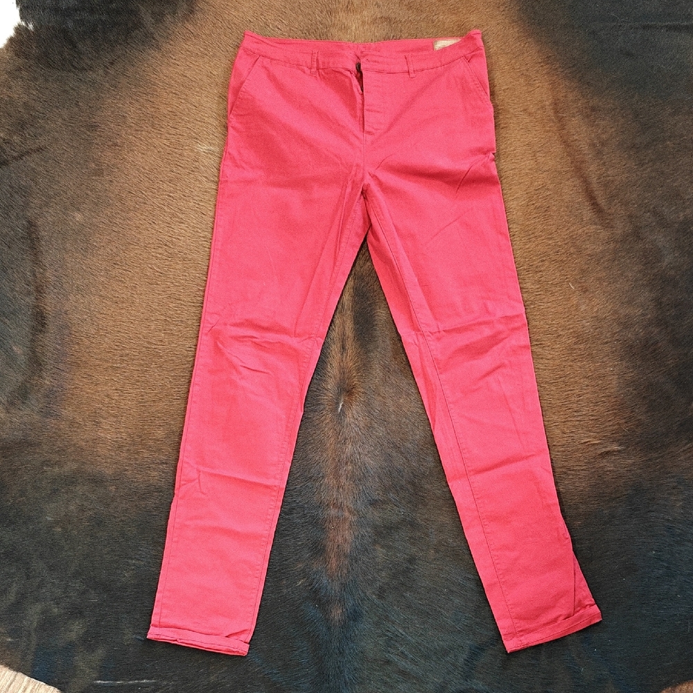 ASOS Vibrant Red Trousers Slim Tall